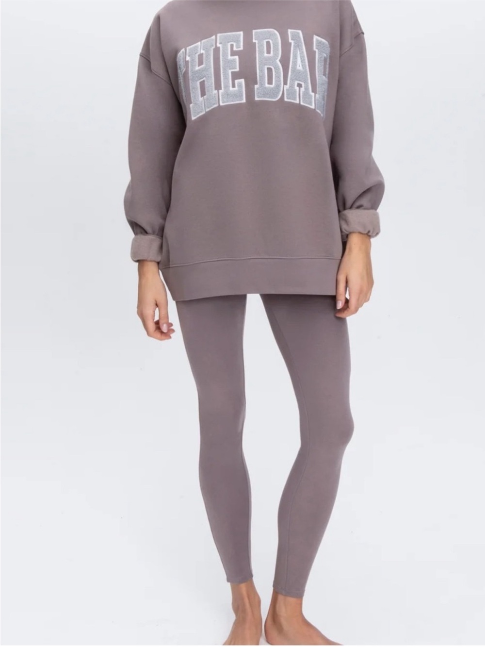 The Bar Varsity High Rise Leggings Cinder/Grey Sz XS